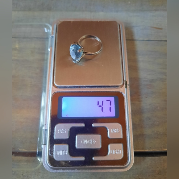 Vintage 18K White Gold Custom Made Aquamarine Ring 7.0 Carats - Picture 16 of 16